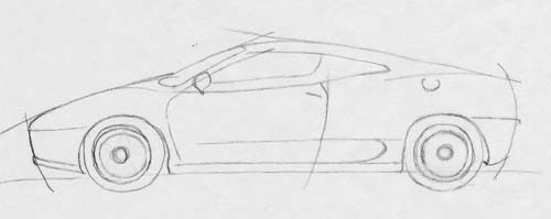 car drawing in tutorial part 3