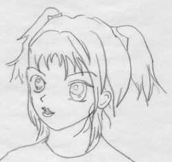manga girl drawing